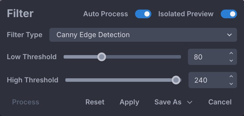 Canny Filter - Advanced